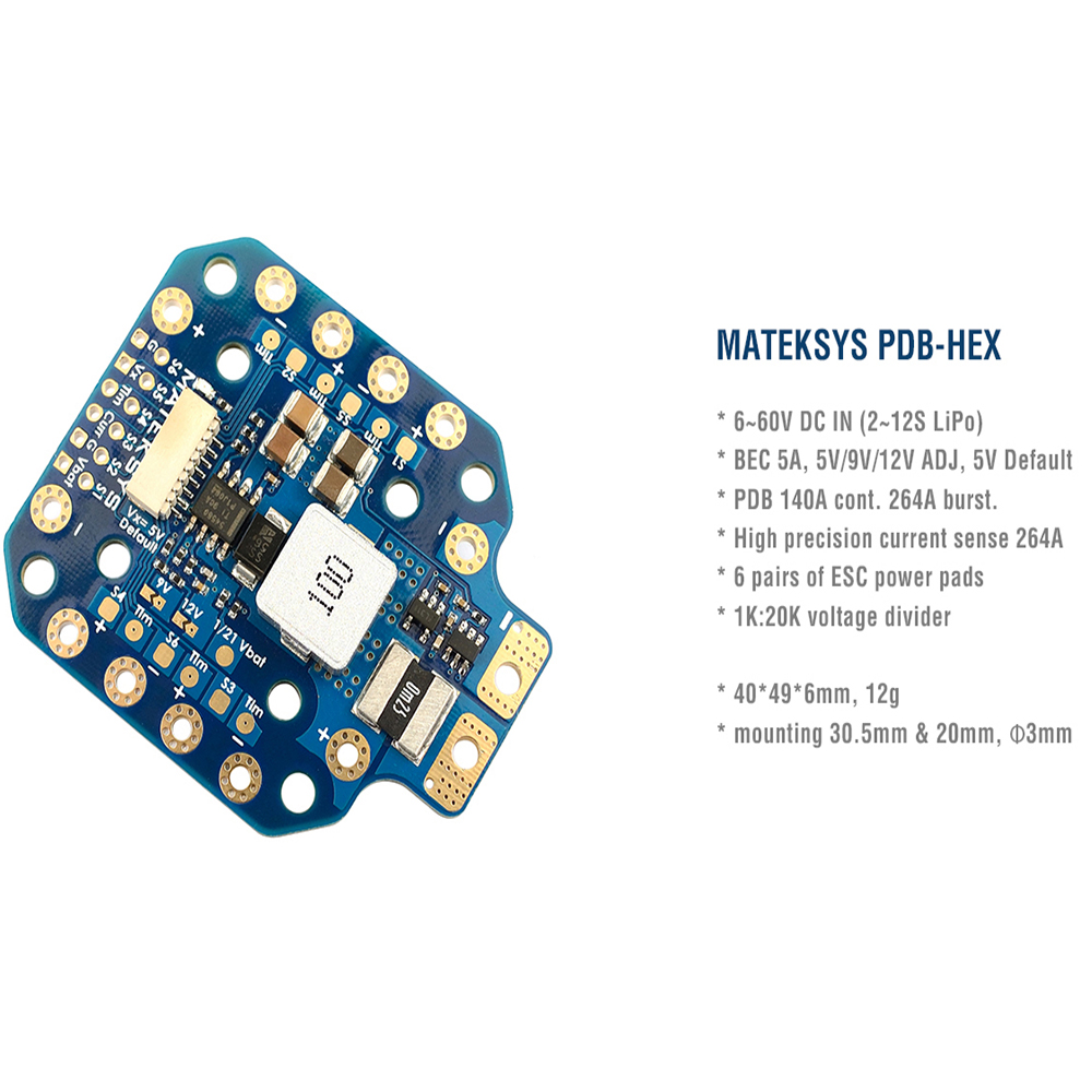 MATEK PDB-HEX BEC Güç Dağıtım  - Drone Power Distribution Board incelemesi ve fiyatı